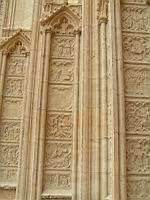 Lyon, Cathedrale Saint Jean, Portail, Porche central, Ebrasement, Plaques decorees (11)